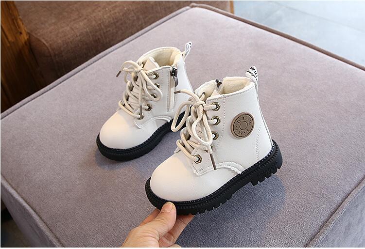 2020 Autumn/Winter Children Boots Boys Girls Leather Martin Boots Plush Fashion Waterproof Non-slip Warm Kids Boots Shoes 21-30 2020 Autumn/Winter Children Boots Boys Girls Leather Martin Boots Plush Fashion Waterproof Non-slip Warm Kids Boots Shoes 21-30
