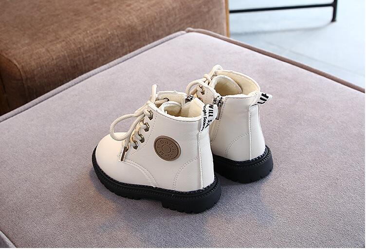 2020 Autumn/Winter Children Boots Boys Girls Leather Martin Boots Plush Fashion Waterproof Non-slip Warm Kids Boots Shoes 21-30 2020 Autumn/Winter Children Boots Boys Girls Leather Martin Boots Plush Fashion Waterproof Non-slip Warm Kids Boots Shoes 21-30