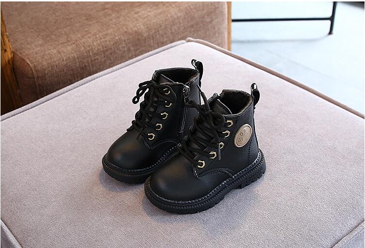 2020 Autumn/Winter Children Boots Boys Girls Leather Martin Boots Plush Fashion Waterproof Non-slip Warm Kids Boots Shoes 21-30 2020 Autumn/Winter Children Boots Boys Girls Leather Martin Boots Plush Fashion Waterproof Non-slip Warm Kids Boots Shoes 21-30