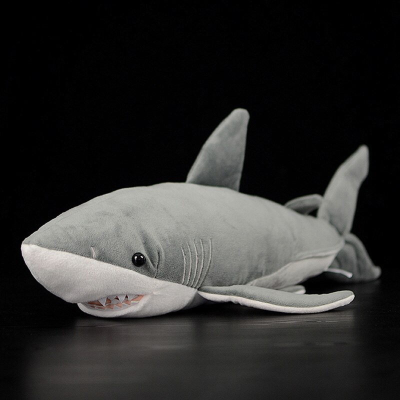 Lifelike Great White Shark Stuffed Toy Cute Soft Shark Model Real Life Plush Doll Simulation Ocean Animal Birthday Gift For Kids Lifelike Great White Shark Stuffed Toy Cute Soft Shark Model Real Life Plush Doll Simulation Ocean Animal Birthday Gift For Kids