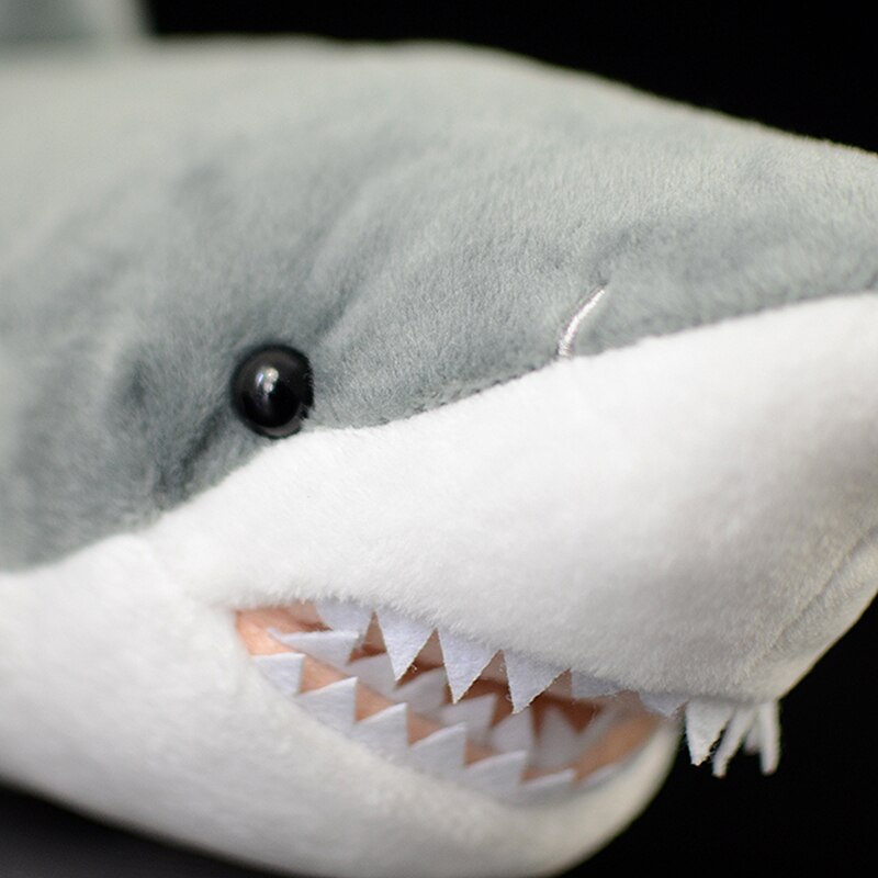 Lifelike Great White Shark Stuffed Toy Cute Soft Shark Model Real Life Plush Doll Simulation Ocean Animal Birthday Gift For Kids Lifelike Great White Shark Stuffed Toy Cute Soft Shark Model Real Life Plush Doll Simulation Ocean Animal Birthday Gift For Kids