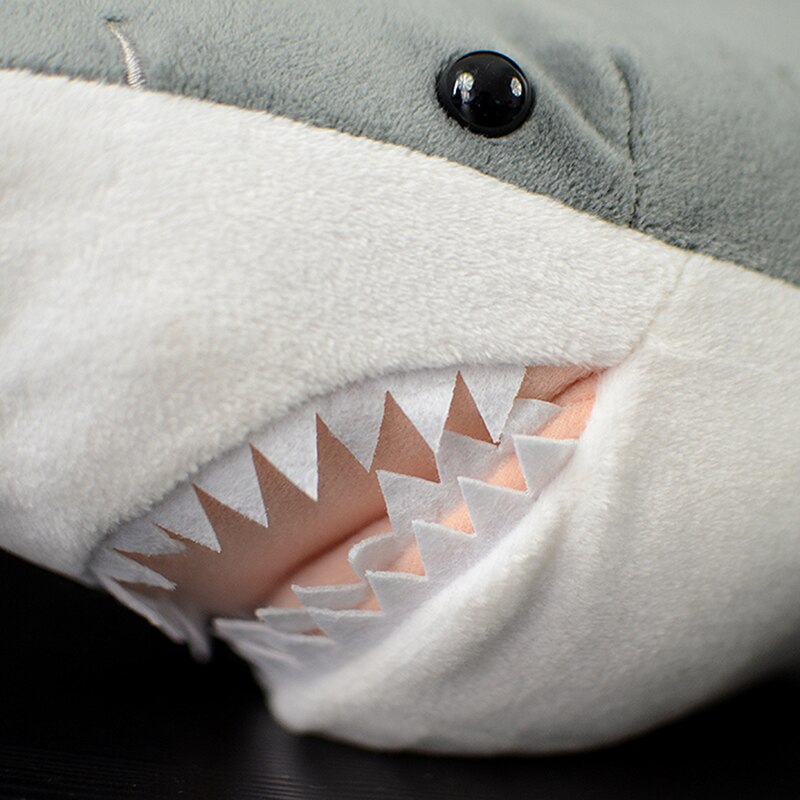 Lifelike Great White Shark Stuffed Toy Cute Soft Shark Model Real Life Plush Doll Simulation Ocean Animal Birthday Gift For Kids Lifelike Great White Shark Stuffed Toy Cute Soft Shark Model Real Life Plush Doll Simulation Ocean Animal Birthday Gift For Kids