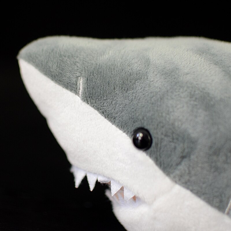 Lifelike Great White Shark Stuffed Toy Cute Soft Shark Model Real Life Plush Doll Simulation Ocean Animal Birthday Gift For Kids Lifelike Great White Shark Stuffed Toy Cute Soft Shark Model Real Life Plush Doll Simulation Ocean Animal Birthday Gift For Kids