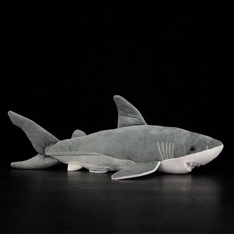 Lifelike Great White Shark Stuffed Toy Cute Soft Shark Model Real Life Plush Doll Simulation Ocean Animal Birthday Gift For Kids Lifelike Great White Shark Stuffed Toy Cute Soft Shark Model Real Life Plush Doll Simulation Ocean Animal Birthday Gift For Kids
