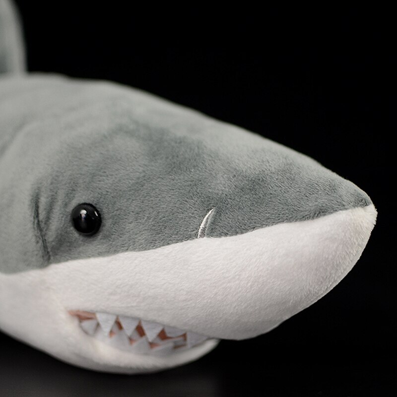 Lifelike Great White Shark Stuffed Toy Cute Soft Shark Model Real Life Plush Doll Simulation Ocean Animal Birthday Gift For Kids Lifelike Great White Shark Stuffed Toy Cute Soft Shark Model Real Life Plush Doll Simulation Ocean Animal Birthday Gift For Kids