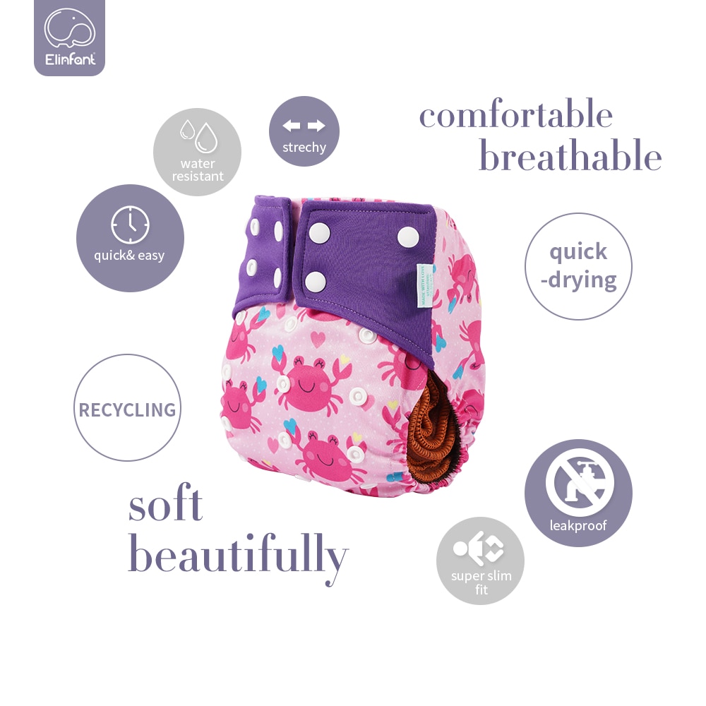 Elinfant Breathable Coffee Mesh Cloth Nappy Waterproof Reusable Baby Cloth Diaper Elinfant Breathable Coffee Mesh Cloth Nappy Waterproof Reusable Baby Cloth Diaper