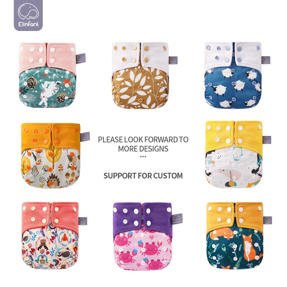 Elinfant Breathable Coffee Mesh Cloth Nappy Waterproof Reusable Baby Cloth Diaper Elinfant Breathable Coffee Mesh Cloth Nappy Waterproof Reusable Baby Cloth Diaper