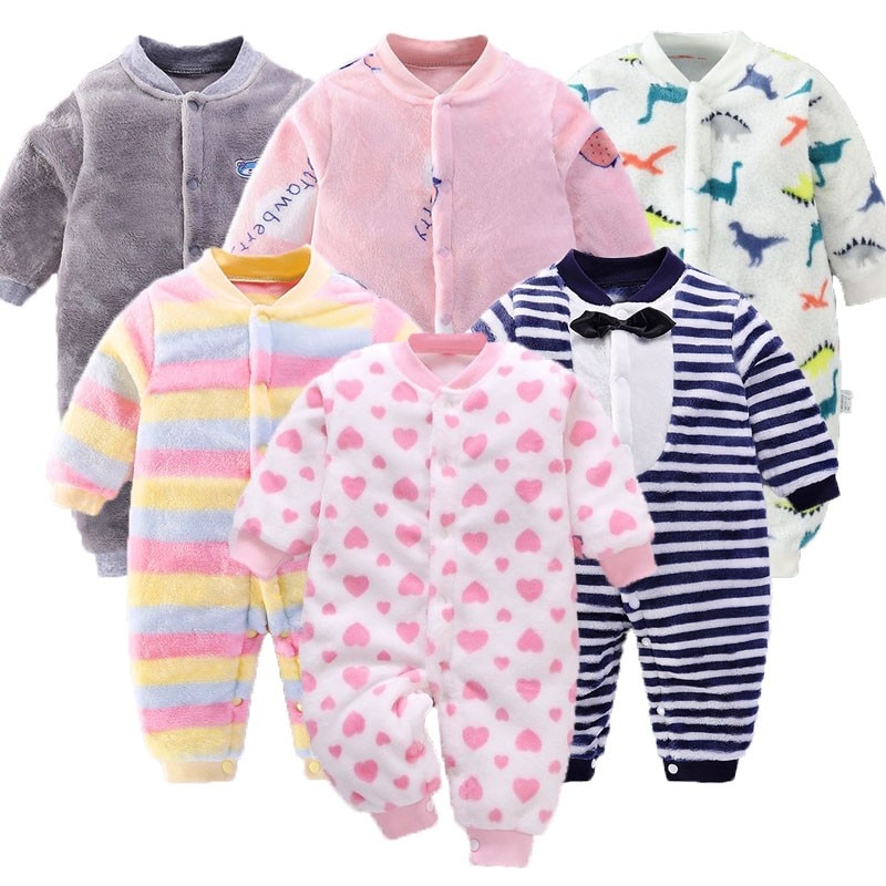 Newborn Baby Polar Fleece Clothes Boys Girls Autumn Thicken Rompers Infant Baby Cartoon Jumpsuit Home Climbing Clothes Pajamas Newborn Baby Polar Fleece Clothes Boys Girls Autumn Thicken Rompers Infant Baby Cartoon Jumpsuit Home Climbing Clothes Pajamas