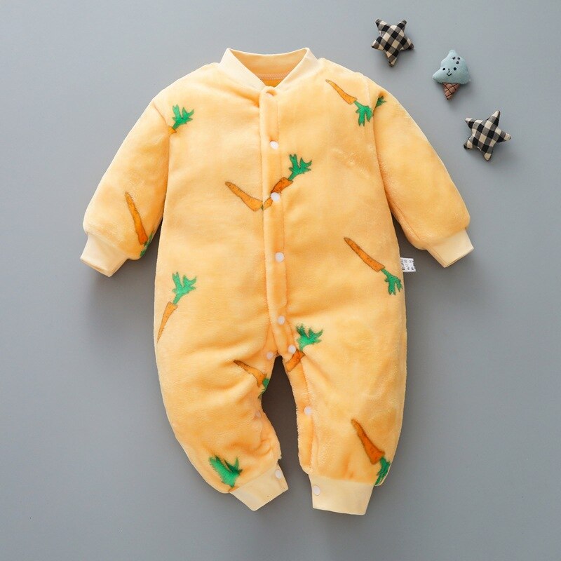 Newborn Baby Polar Fleece Clothes Boys Girls Autumn Thicken Rompers Infant Baby Cartoon Jumpsuit Home Climbing Clothes Pajamas Newborn Baby Polar Fleece Clothes Boys Girls Autumn Thicken Rompers Infant Baby Cartoon Jumpsuit Home Climbing Clothes Pajamas