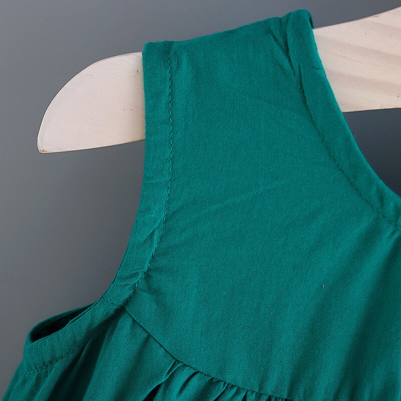Children's Summer Sleeveless Round Neck Dress Girls Vest Solid Color Clothes Baby Kids Fashion 2 Pieces Casual Dress Girls Party Children's Summer Sleeveless Round Neck Dress Girls Vest Solid Color Clothes Baby Kids Fashion 2 Pieces Casual Dress Girls Party