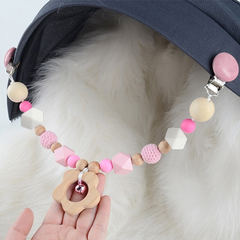 Baby Wooden Teether Baby Play Gym Pacifier Clip Chain Infants Rattle Dummy Clip Wooden Chewing Bracelet Stroller Toys Pram Clip Baby Wooden Teether Baby Play Gym Pacifier Clip Chain Infants Rattle Dummy Clip Wooden Chewing Bracelet Stroller Toys Pram Clip