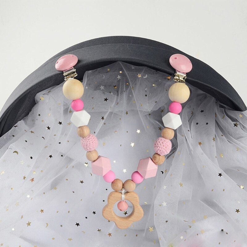 Baby Wooden Teether Baby Play Gym Pacifier Clip Chain Infants Rattle Dummy Clip Wooden Chewing Bracelet Stroller Toys Pram Clip Baby Wooden Teether Baby Play Gym Pacifier Clip Chain Infants Rattle Dummy Clip Wooden Chewing Bracelet Stroller Toys Pram Clip