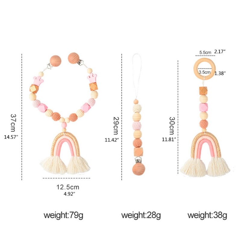 Baby Wooden Teether Baby Play Gym Pacifier Clip Chain Infants Rattle Dummy Clip Wooden Chewing Bracelet Stroller Toys Pram Clip Baby Wooden Teether Baby Play Gym Pacifier Clip Chain Infants Rattle Dummy Clip Wooden Chewing Bracelet Stroller Toys Pram Clip