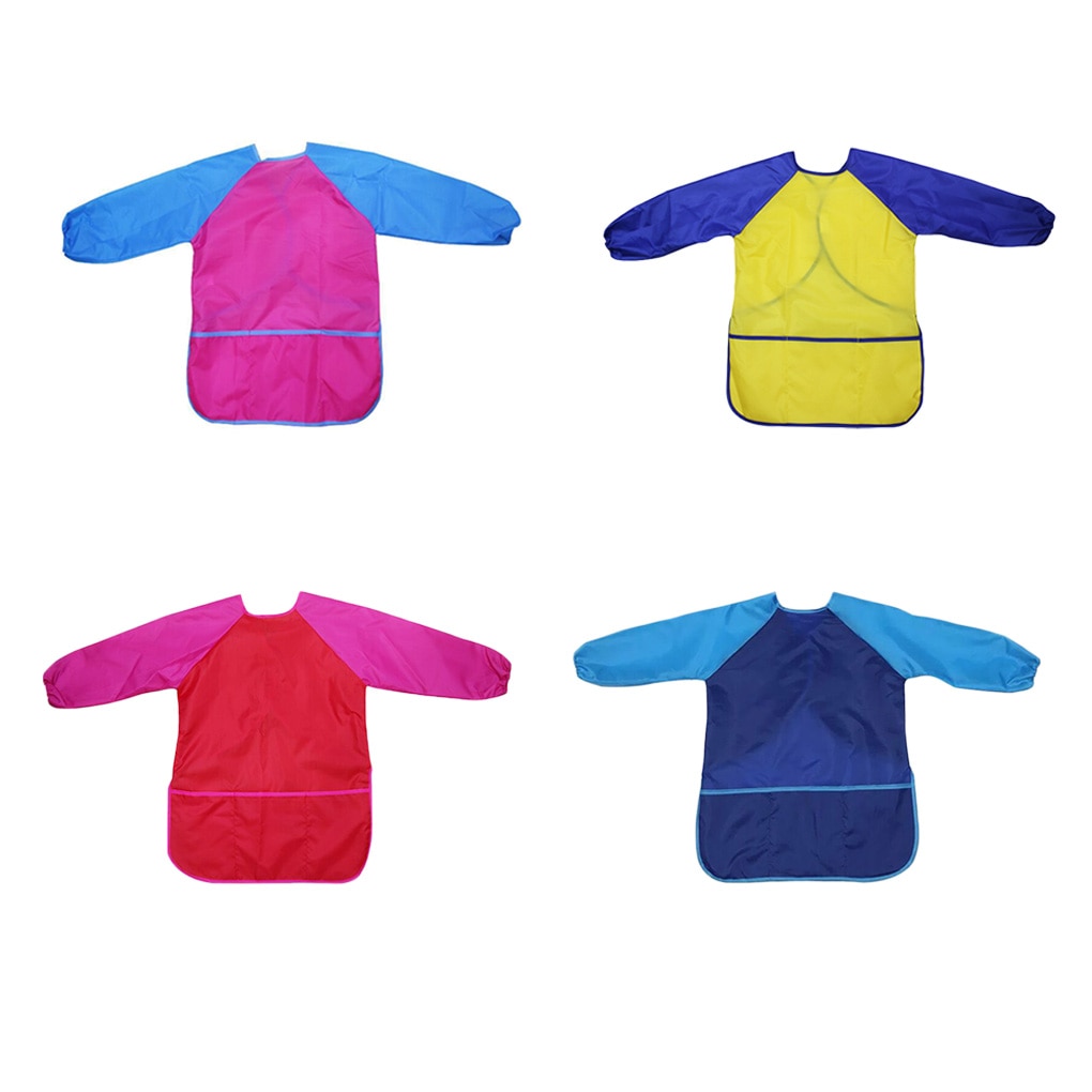 Waterproof Long Sleeve Apron Baby Toddler Painting Feeding Smock Bib Children Drawing Supplies Waterproof Long Sleeve Apron Baby Toddler Painting Feeding Smock Bib Children Drawing Supplies
