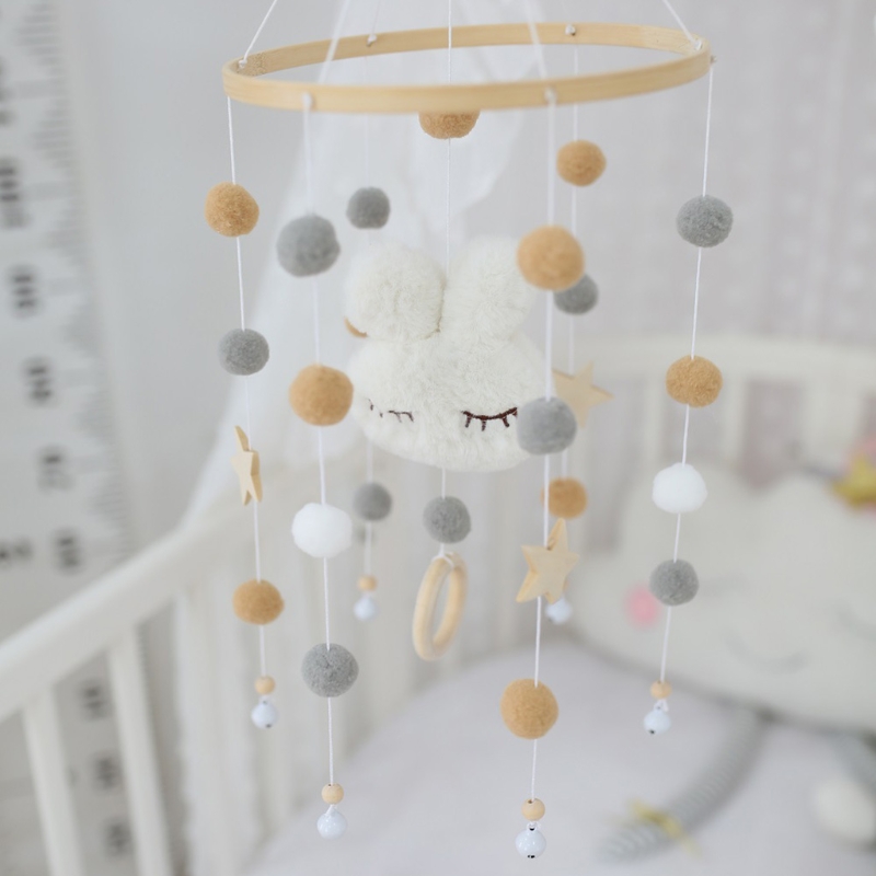 Baby Bed Rattle Cartoon Plush Rabbit Toys Baby Bed Rattle Cartoon Plush Rabbit Toys