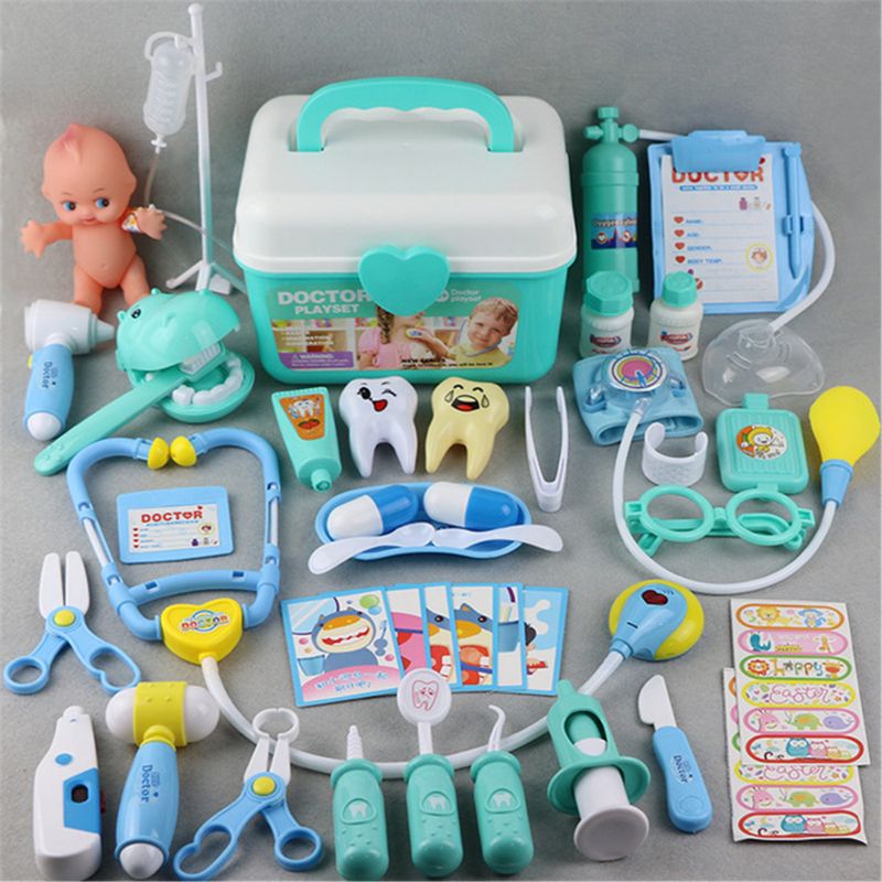 Ambulance box 44 Pcs/Set Girls Role Play Doctor Game Medicine Simulation Dentist Pretend Toy Ambulance box 44 Pcs/Set Girls Role Play Doctor Game Medicine Simulation Dentist Pretend Toy