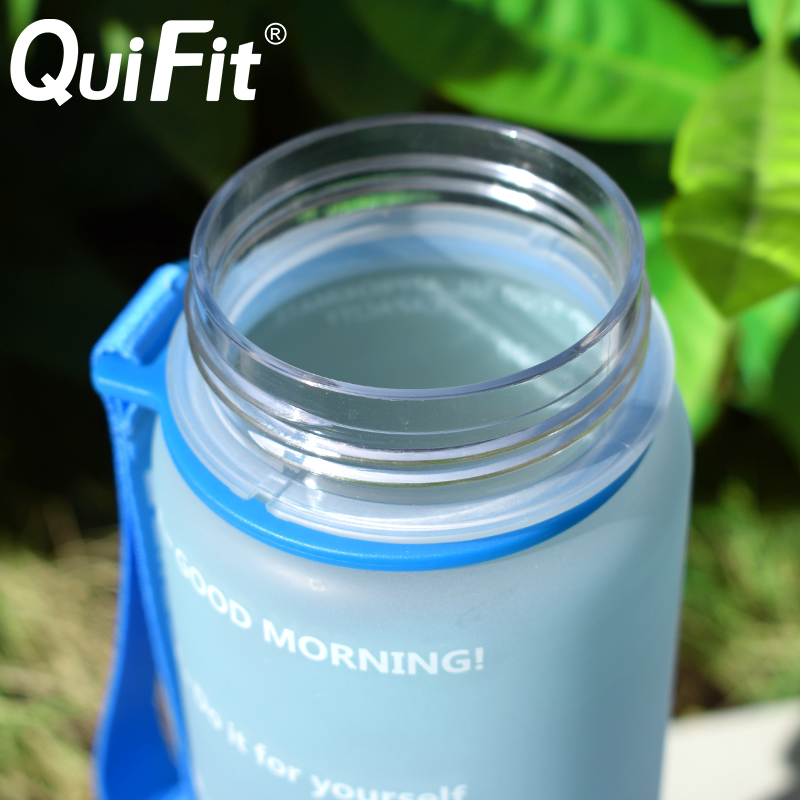 Quifit Water Bottle 1 Liter Silicone Straw Spout Cap Gallon Water Bottle, BPA-Free, Daily Drinking Water Bottle with Time Stamp Quifit Water Bottle 1 Liter Silicone Straw Spout Cap Gallon Water Bottle, BPA-Free, Daily Drinking Water Bottle with Time Stamp