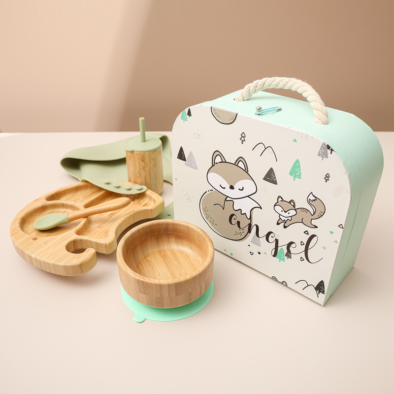5PCS/SET Baby Silicone Feeding Tableware Food Grade Silicone Baby Feeding 5PCS/SET Baby Silicone Feeding Tableware Food Grade Silicone Baby Feeding