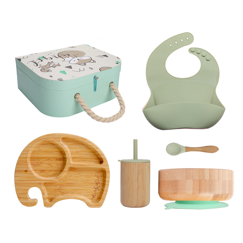 5PCS/SET Baby Silicone Feeding Tableware Food Grade Silicone Baby Feeding 5PCS/SET Baby Silicone Feeding Tableware Food Grade Silicone Baby Feeding
