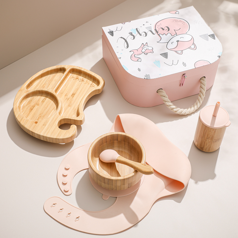 5PCS/SET Baby Silicone Feeding Tableware Food Grade Silicone Baby Feeding 5PCS/SET Baby Silicone Feeding Tableware Food Grade Silicone Baby Feeding