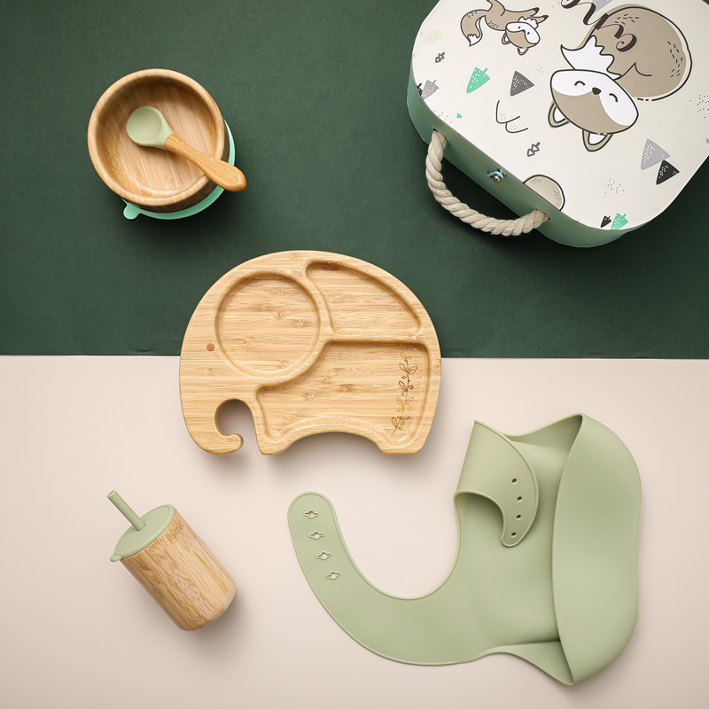 5PCS/SET Baby Silicone Feeding Tableware Food Grade Silicone Baby Feeding 5PCS/SET Baby Silicone Feeding Tableware Food Grade Silicone Baby Feeding