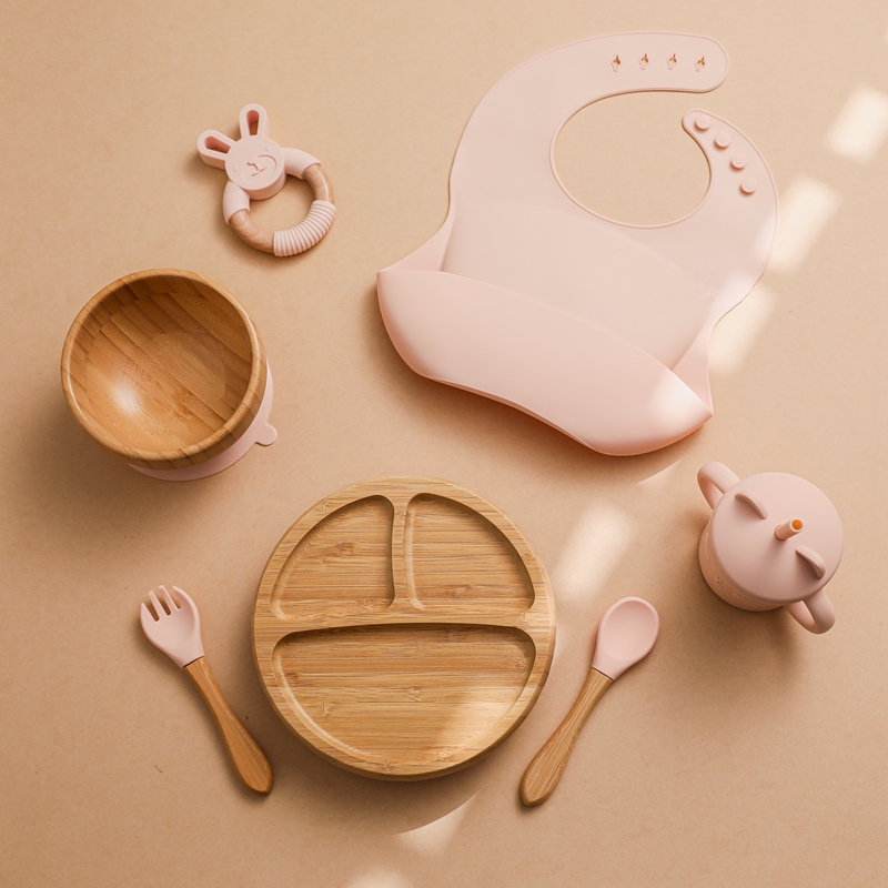 5PCS/SET Baby Silicone Feeding Tableware Food Grade Silicone Baby Feeding 5PCS/SET Baby Silicone Feeding Tableware Food Grade Silicone Baby Feeding