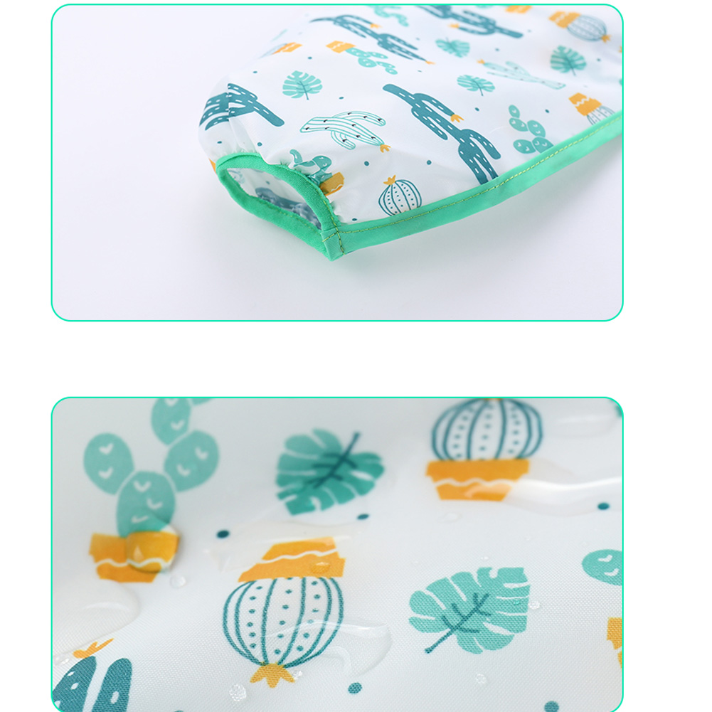 HAPPY MONKEY New Cute Children Baby Kids Toddler Waterproof Long Sleeve Art Smock Feeding Bib Apron Fit 0-6 Years