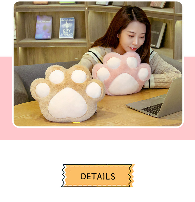 Cute Cat Paw Plush Toy Body Pillows Kawaii Office Chair Car Cushion Stuffed Cartoon Cushions Plushie Kids Toy Gift Rome Decor