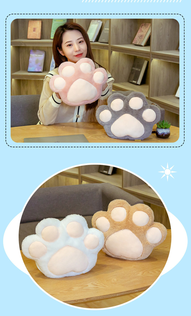 Cute Cat Paw Plush Toy Body Pillows Kawaii Office Chair Car Cushion Stuffed Cartoon Cushions Plushie Kids Toy Gift Rome Decor