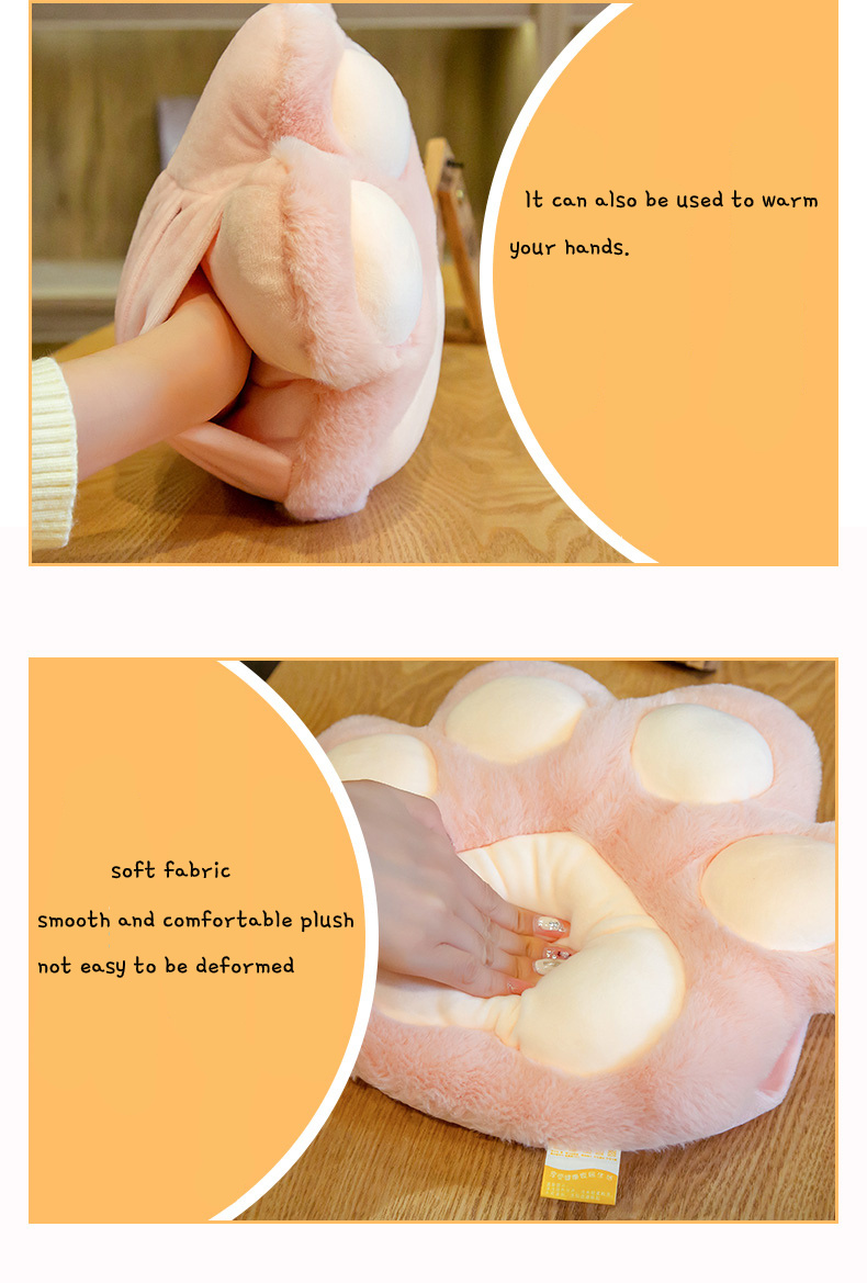 Cute Cat Paw Plush Toy Body Pillows Kawaii Office Chair Car Cushion Stuffed Cartoon Cushions Plushie Kids Toy Gift Rome Decor