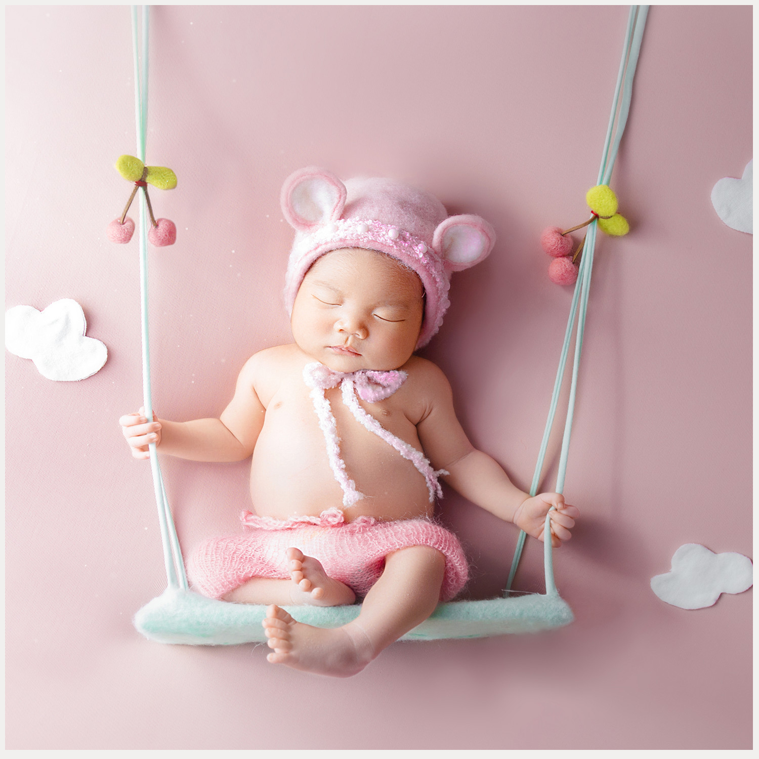 Lovely Shower Wool Felt Blanket Newborn Photography Props onesie to teddy bear