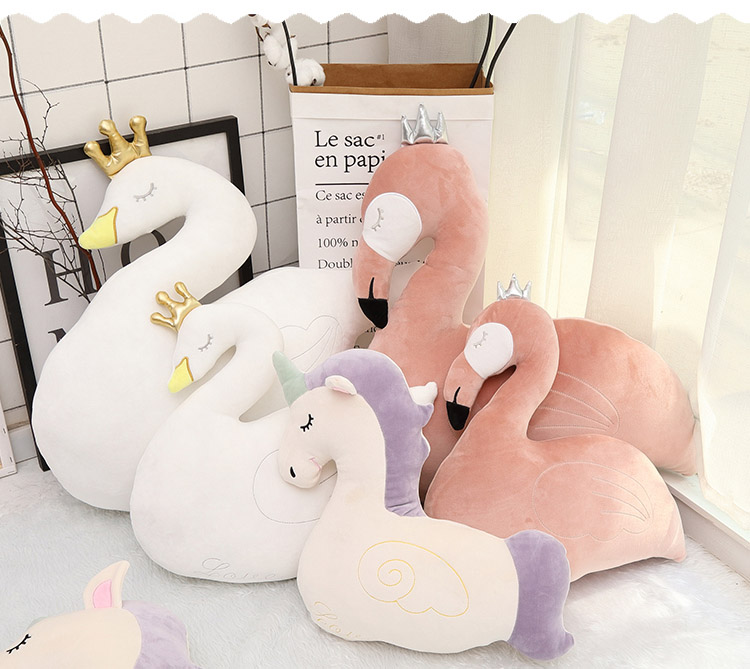 Swan Unicorn Plush Toys Flamingo Child Cushion